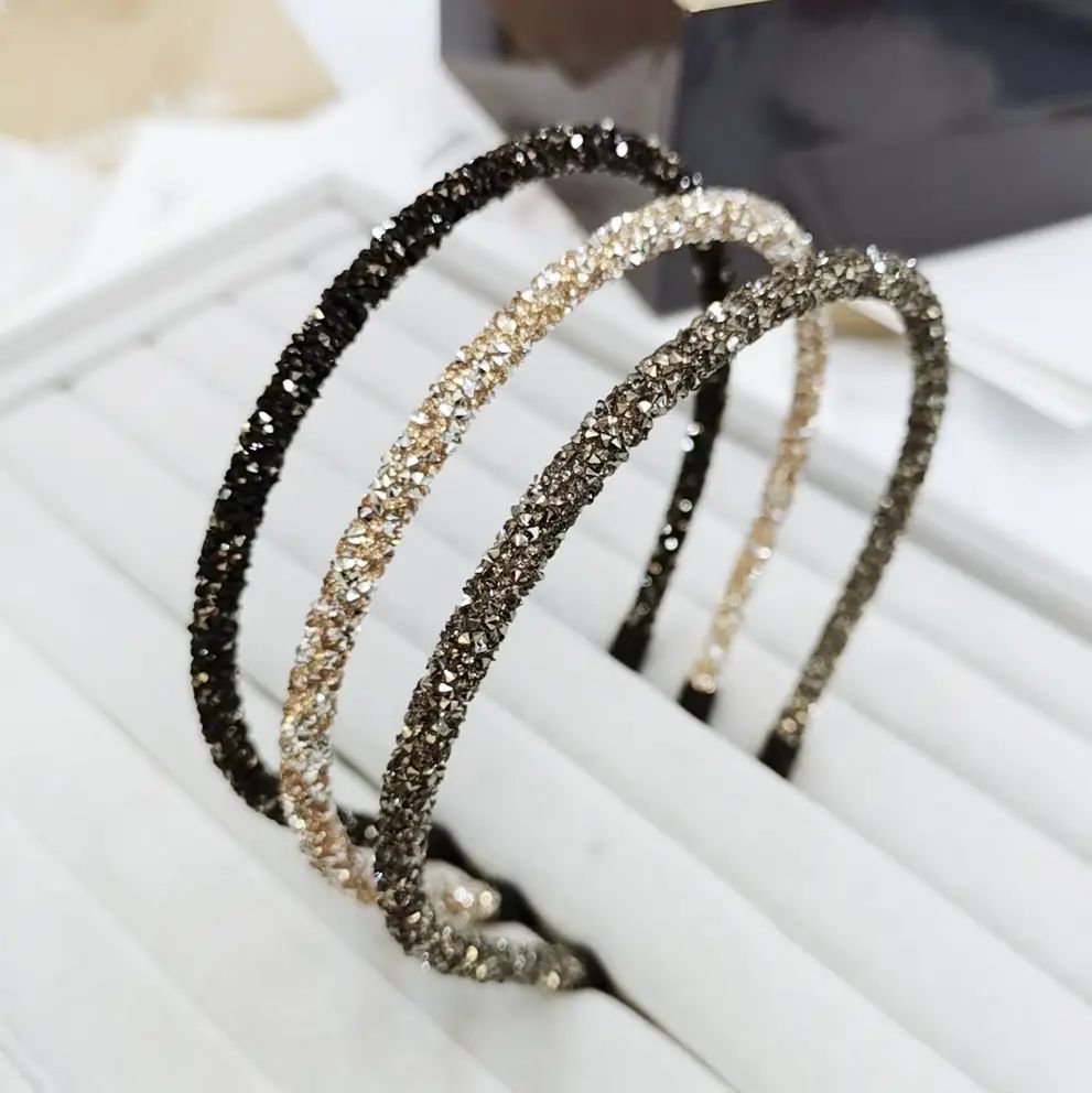ADORRO sparkly rhinestone skinny headband