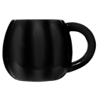 Black pumpkin-shaped 19 oz coffee mug by Sweet Water Decor on a white background