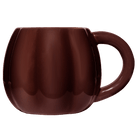 Brown pumpkin-shaped 19 oz coffee mug by Sweet Water Decor on a white background