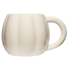 Cream pumpkin-shaped 19 oz coffee mug by Sweet Water Decor on a white background