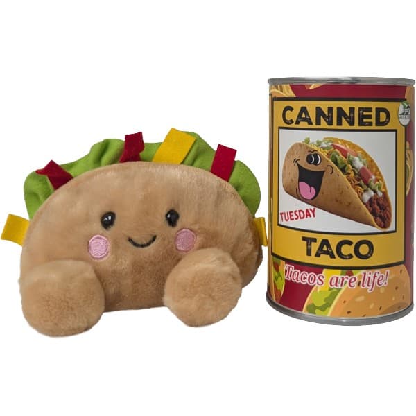 Tuesday the Canned Taco plush in a can by Canned Gifts