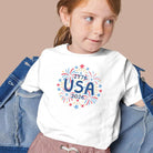 USA fireworks doodles toddler t-shirt
