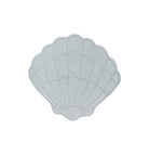 Embroidered white seashell beach iron-on patch