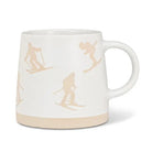 Abbott wide base mug with skiers