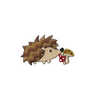 Embroidered woodland hedgehog iron-on patch