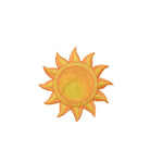 Embroidered yellow tropical sun iron-on patch